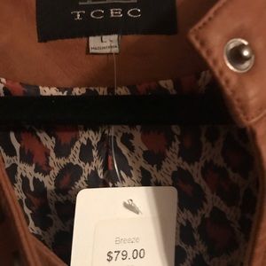 Brown leather jacket